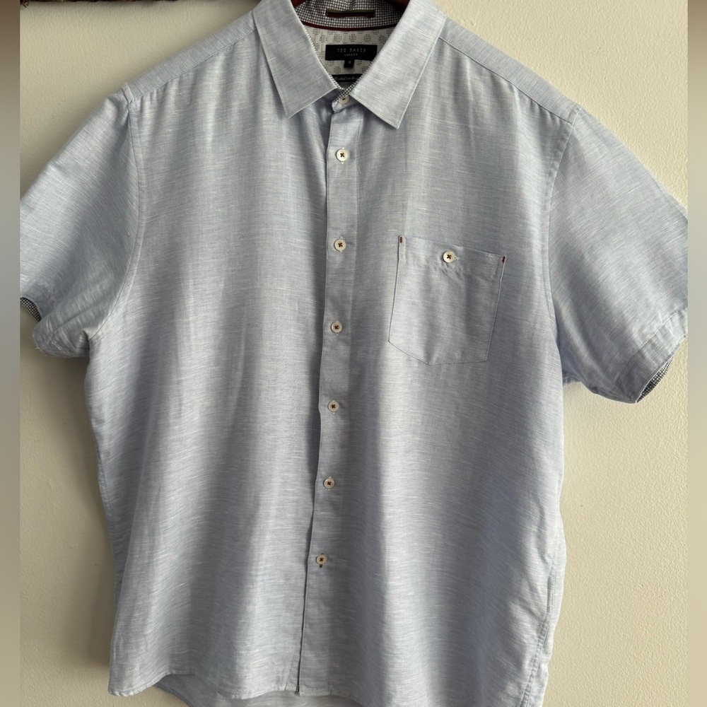 Ted Baker Light Gray Casual Button Down Shirt